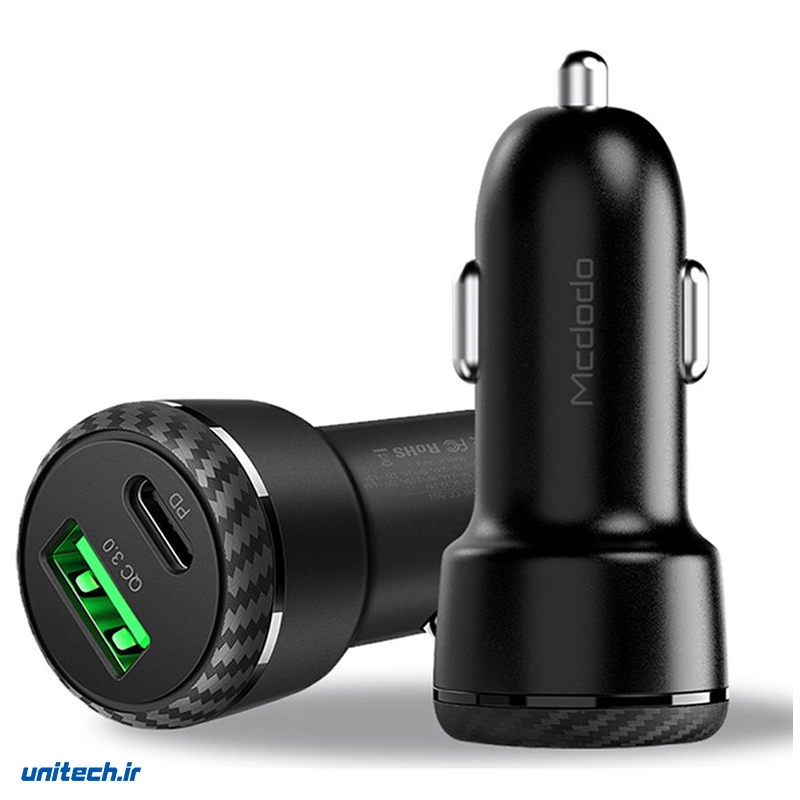 شارژر فندکی فست شارژ مک دودو CC5970 QC3.0 2.4A PD 38W3